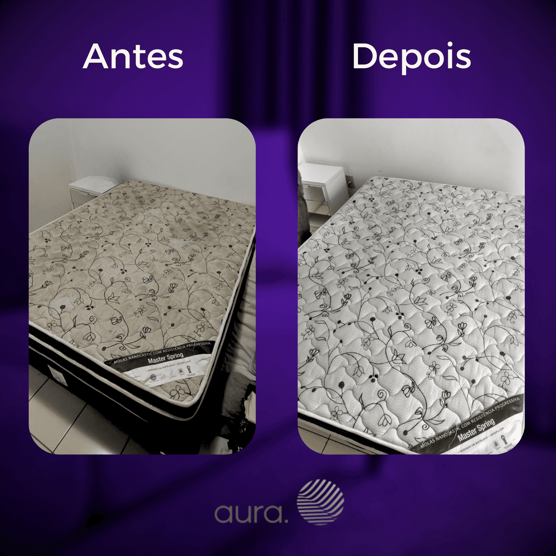 Higienização de colchão.